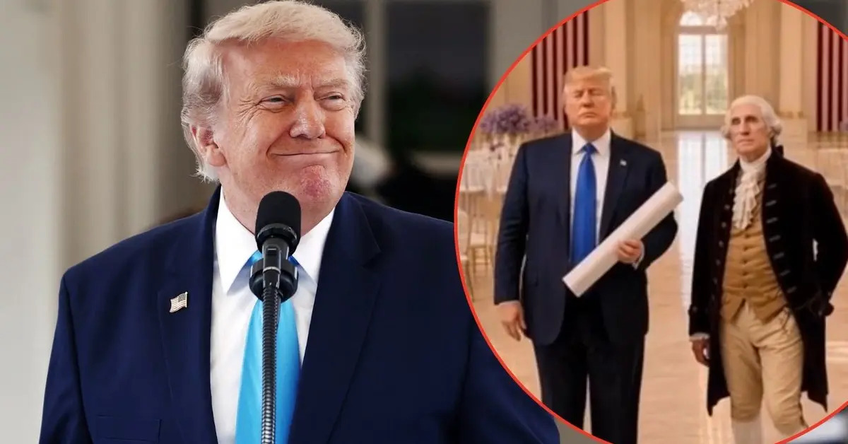 Trump's AI Video of 'Chat' With George Washington Sparks Backlash — And a Court Block on His White House Ballroom